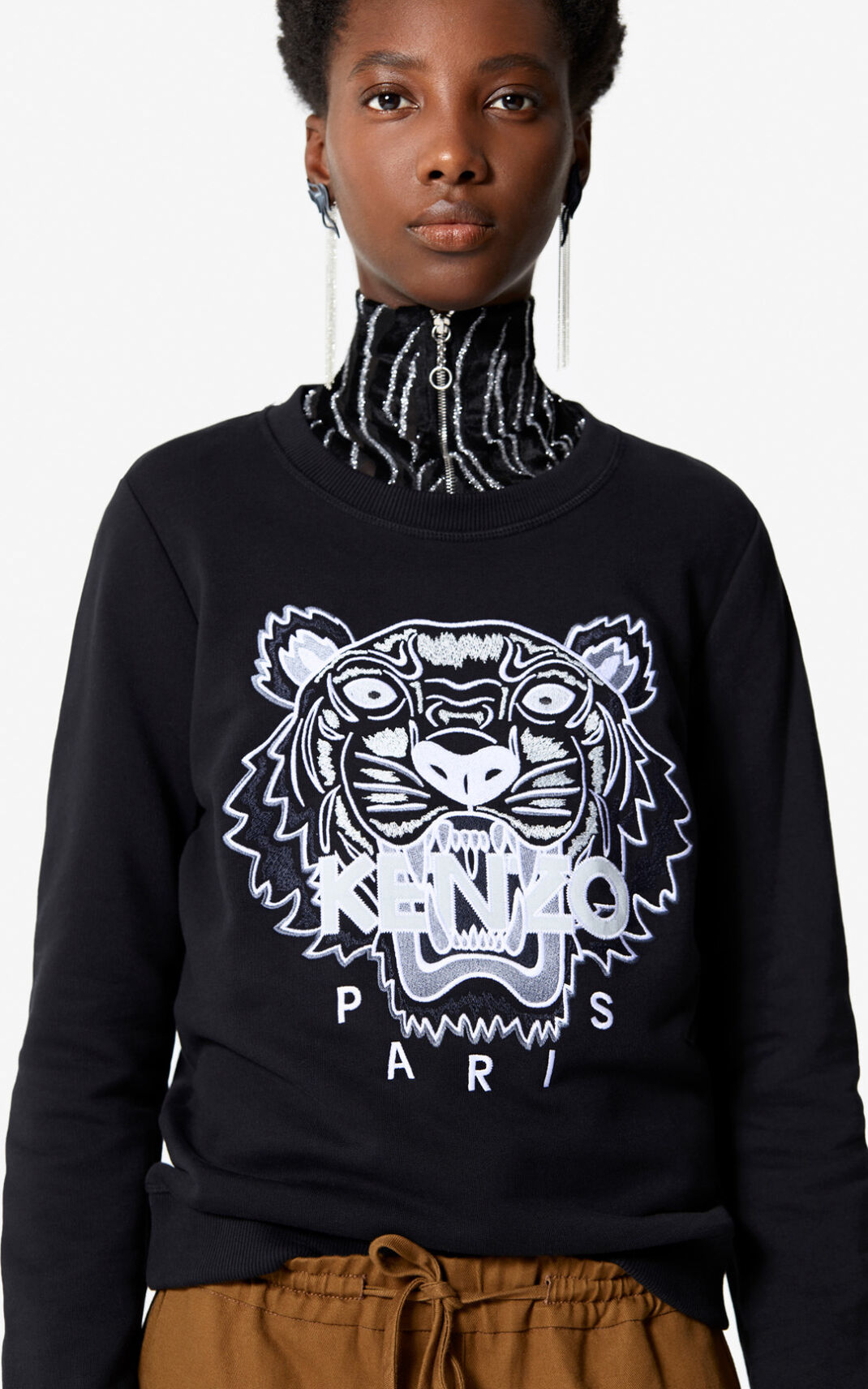 Sweat Kenzo Tiger Femme Noir | VIJM-51063